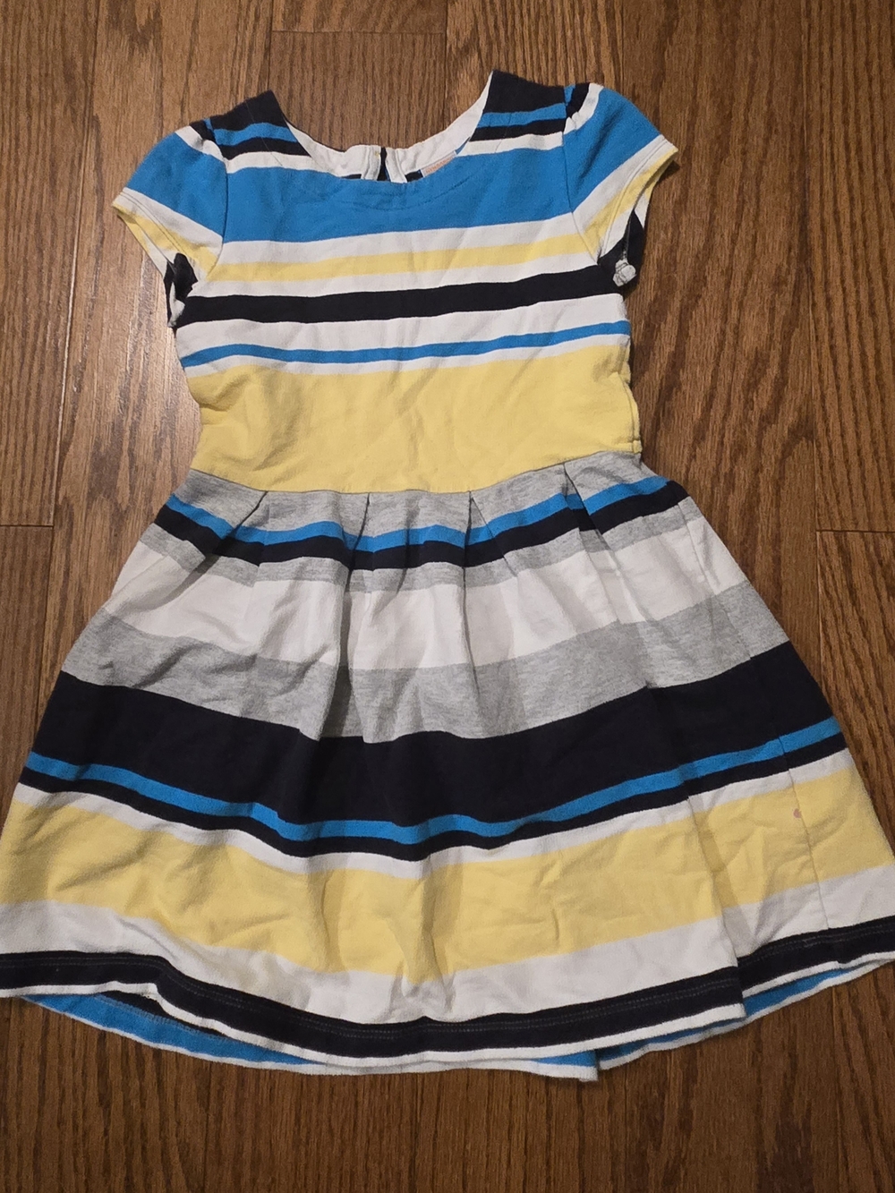 Gymboree Yellow, Blue & Gray Striped Fit-and-Flare Dress